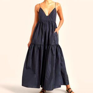 Modern Citizen Oralia Taffeta Sweetheart Neck Tiered Dress (NWOT)